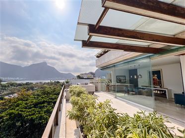 Magnifica cobertura de 450 m2 com vista à venda em Ipanema
