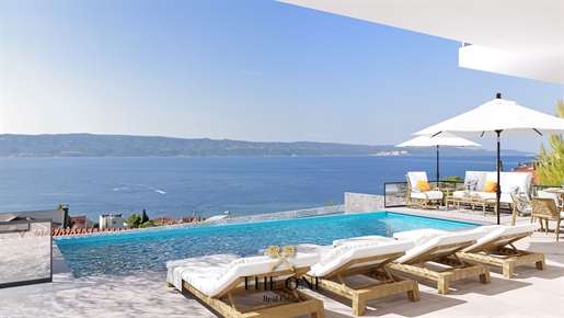 Villa with a pool and a sea view near Omiš