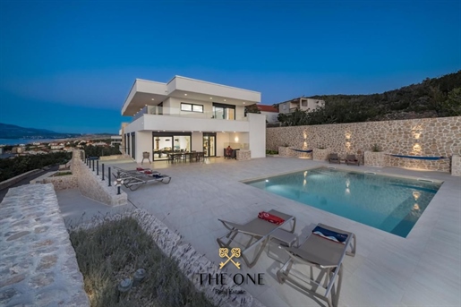 Modern villa with a pool and amazing sea view, Zadar