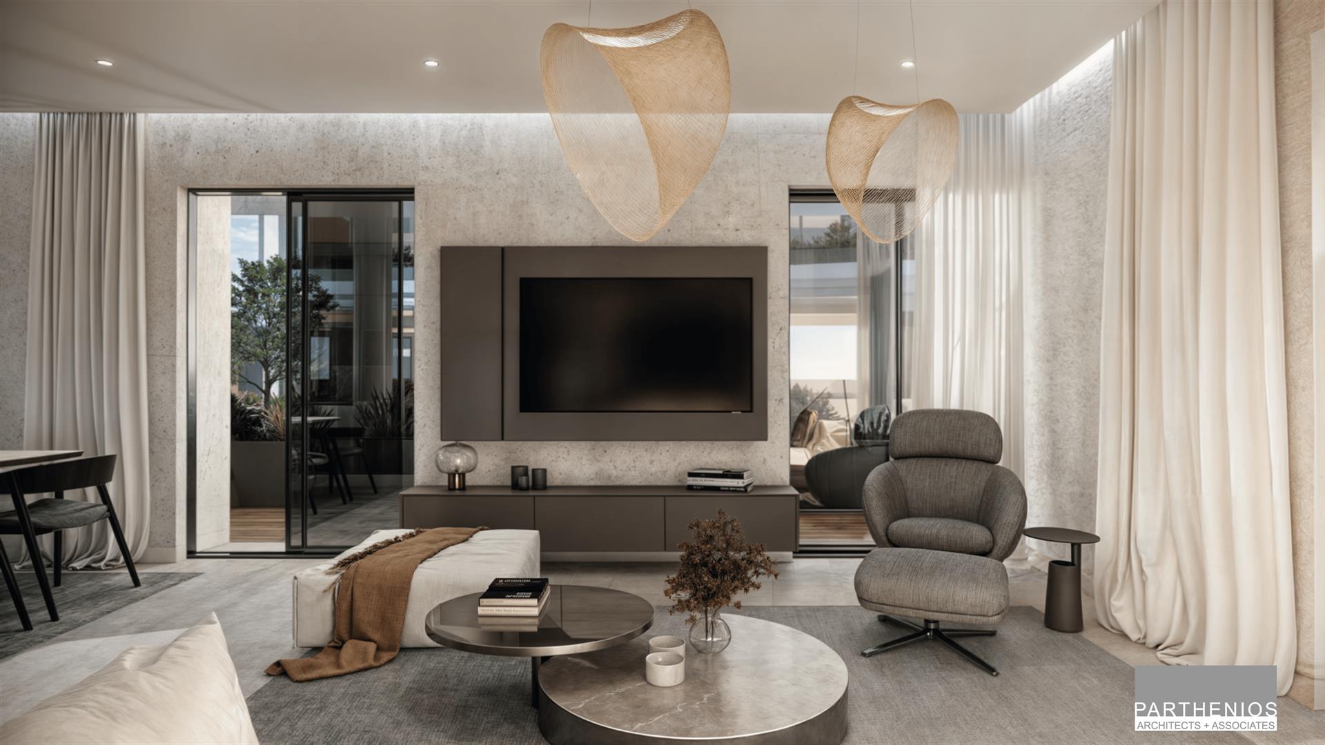 Luxuriöse Erdgeschosswohnung mit Garten und Pool
