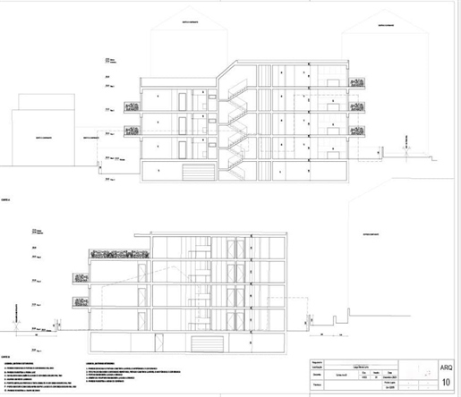Grundstück mit Meerblick und Lizenzprojekt in Genehmigung für Eigentumswohnung mit 10 Wohnungen - Sã
