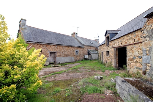 Property consisting of a house and stone outbuildings to renovate on building land