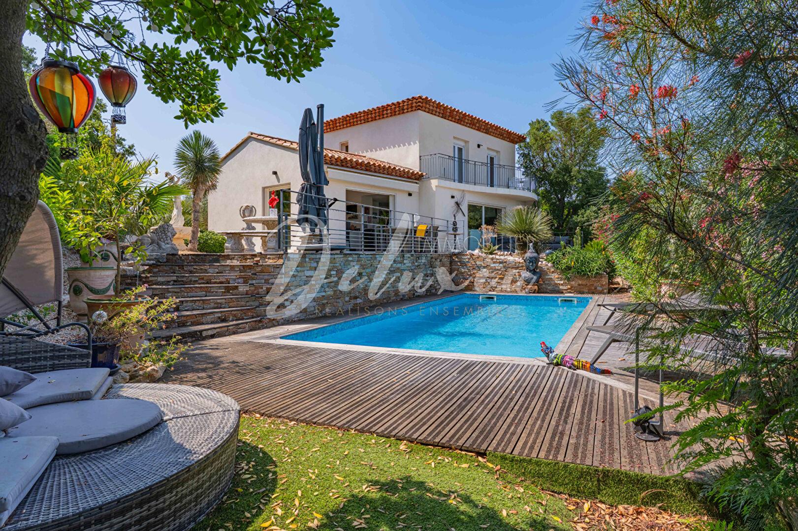 Villa with Sea View and Pool in Saint-Aygulf.