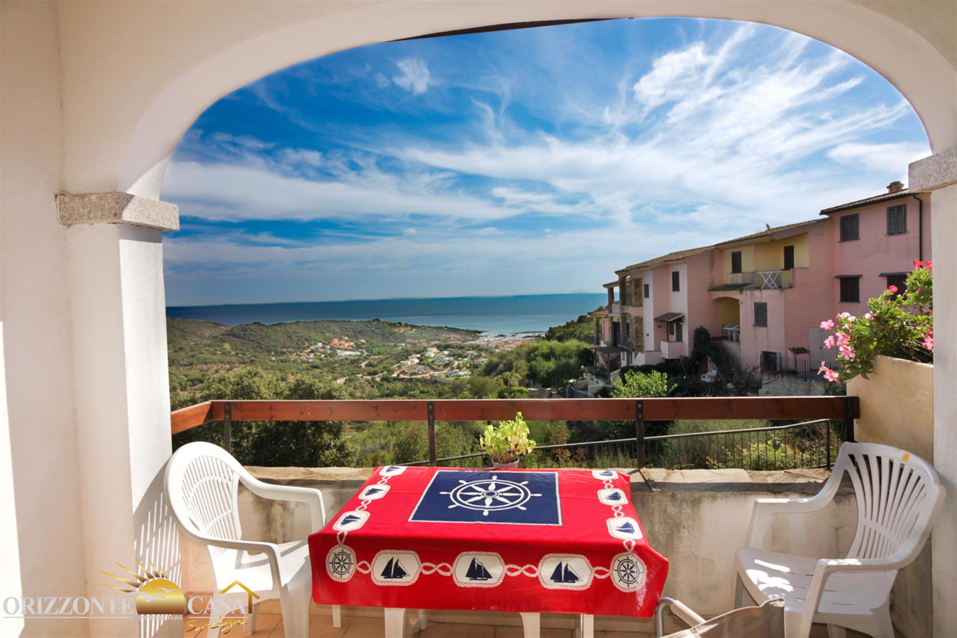 Sardinia Budoni - Three-room villa with sea view on two levels in Ludduì