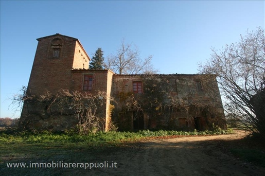 Sinalunga ein Bauernhaus aus Stein und Ziegel zu sanierend