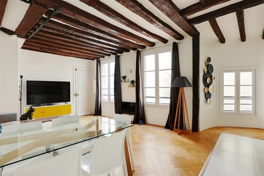 Charming 2-bedroom flat refurbished quiet courtyard Metro Louvre Rivoli