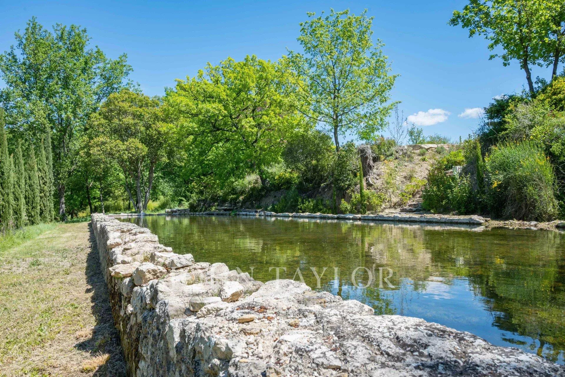 Lourmarin very beautiful renovated old property at the foot of the Luberon on 1.4 hectares of land
