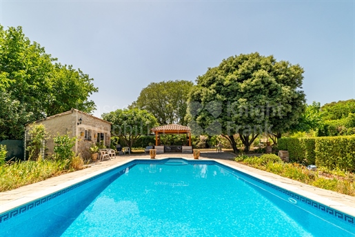 300 sqm village house with 2,600 sqm wooded garden near Anduze