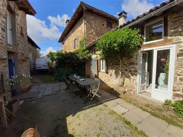 Village house, 3 bedrooms, outbuilding, with barn and garden. Separate gite possible