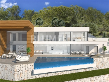 Projekt einer Luxus-Villa mit freier Aussicht zum Verkauf in Moraira
