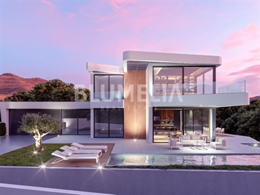 Proyecto de villa moderna con vistas despejadas en venta en Altea