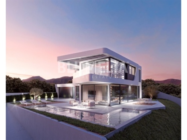 Proyecto de villa moderna con vistas despejadas en venta en Altea