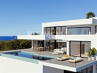 Projekt einer Luxus-Villa mit Meerblick zum Verkauf in Moraira