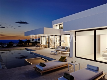 Projekt einer Luxus-Villa mit Meerblick zum Verkauf in Moraira