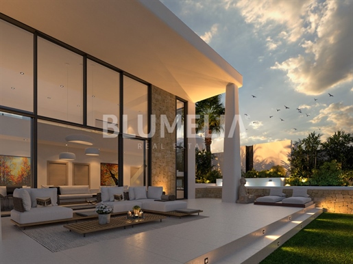Ibiza villa in aanbouw met vrij uitzicht te koop in Javea
