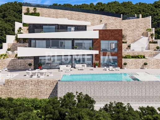 Luxe villa project met uitzicht op zee te koop in Benissa
