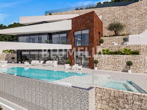 Proyecto de villa de lujo con vistas al mar en venta en Benissa