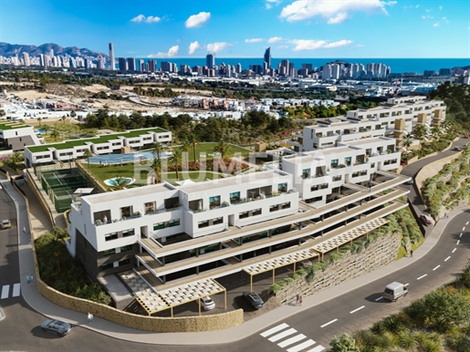 Nieuwbouw appartement met uitzicht op zee te koop in Finestrat