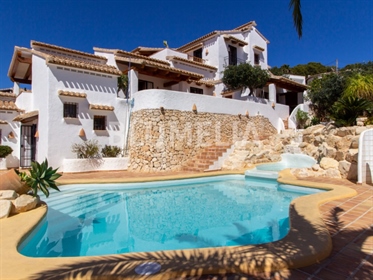 Ibizan villa with sea views in the Paichi area of Moraira