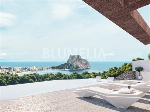 Luxury villa under construction with sea views for sale in Calpe