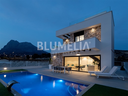 Moderne Villa mit Meerblick zum Verkauf in Finestrat, Benidorm