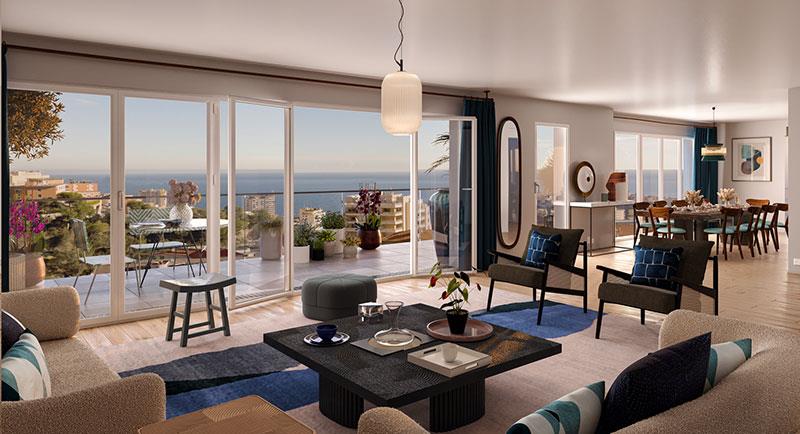 Magnifique appartement avec vue mer à deux pas de Monaco