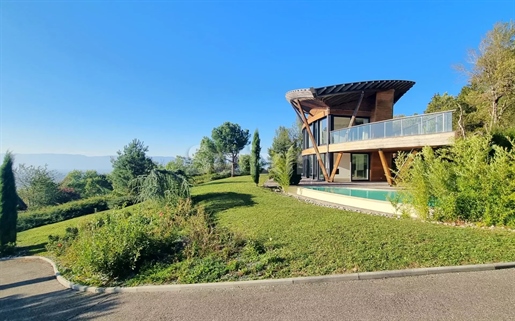 Villa de arquitecto con vistas panorámicas a Ginebra