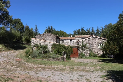 Schitterende boerderij uit de Ardèche op 20 minuten van Privas met 48 ha grond en weiden