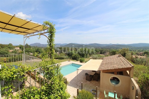 Vue panoramique villa T6 avec piscine