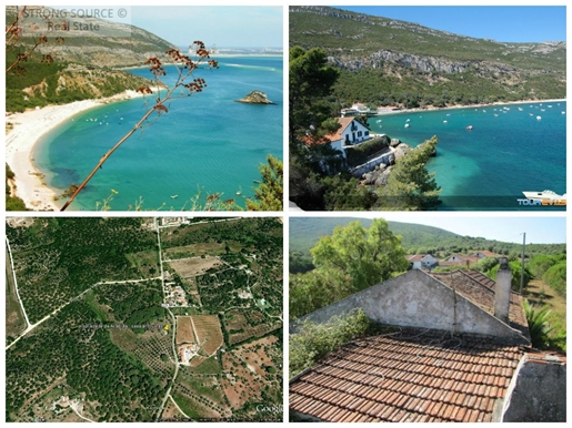 Property with 18,8 ha in the Arrábida Natural Park, next to the road to the beaches, old house in ru
