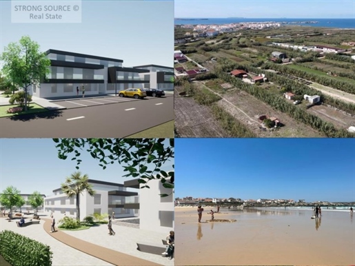 Terreno urbano com projecto aprovado para loteamento com 5 prédios (50 apartamentos), entre a praia