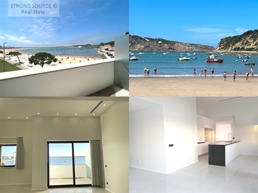 Fantastic T4 apartment for sale with stunning views over the beach, 50 meters from the sand.