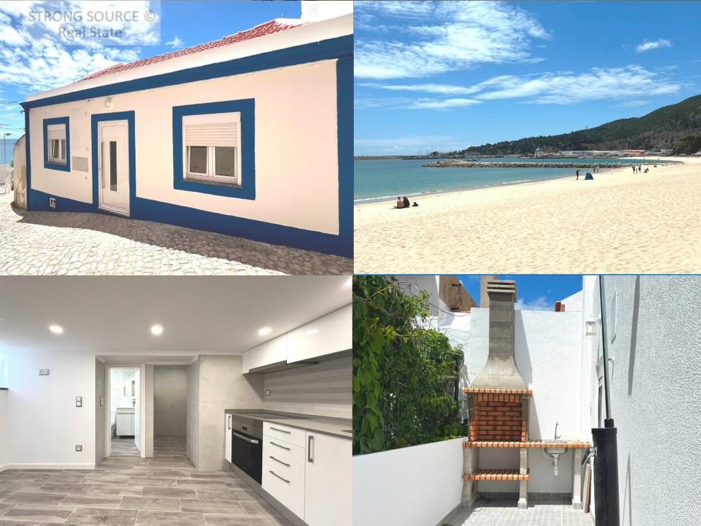 Moradia V2, totalmente renovada, a 2 minutos, a pé, da praia e 5 minutos do centro e do mercado.