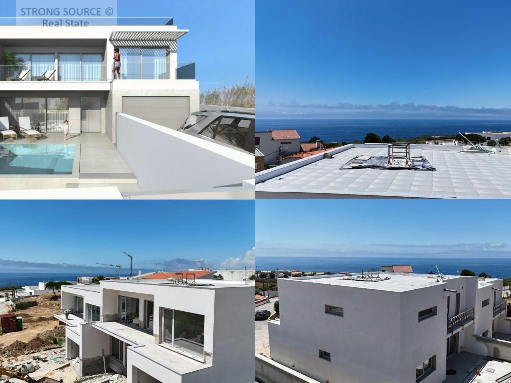 Townhouses (4) with sea views, terraces, swimming pool and excellent areas, good sun exposure, 10 mi