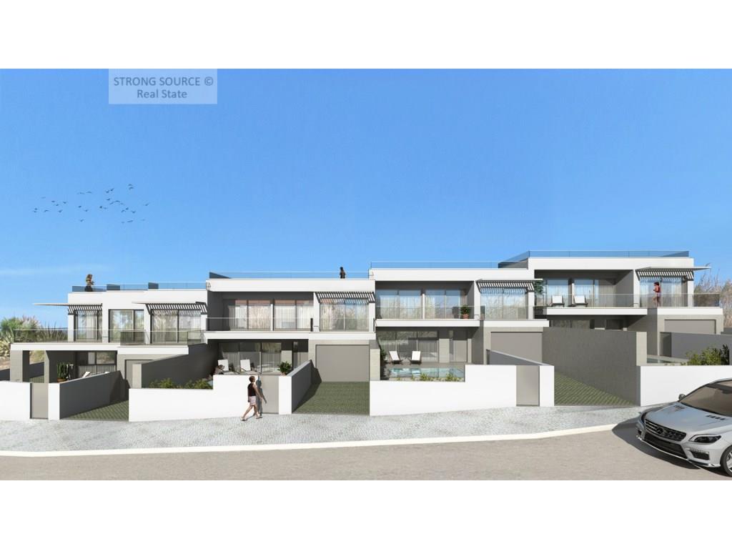 Townhouses (4) with sea views, terraces, swimming pool and excellent areas, good sun exposure, 10 mi