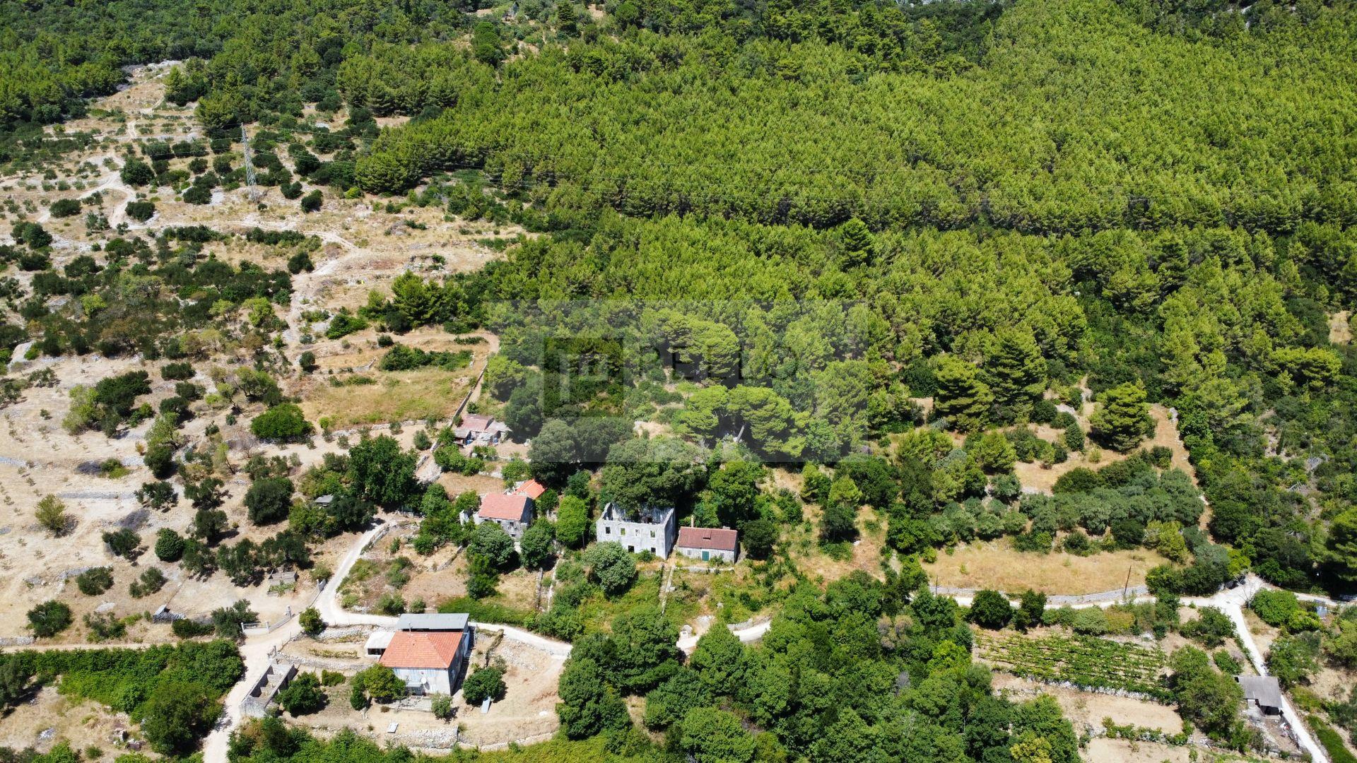 Captain's estate in Orebić (Building land + 2 houses)