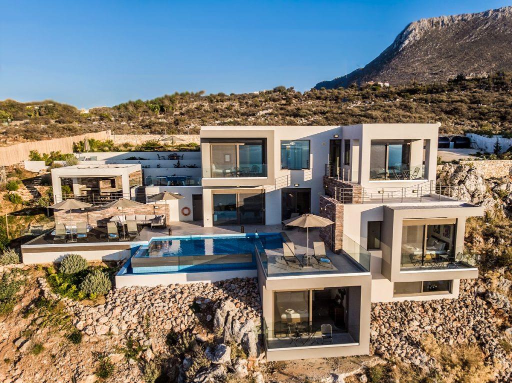 Designer-Villa mit herrlichem Blick in Chania, Kreta