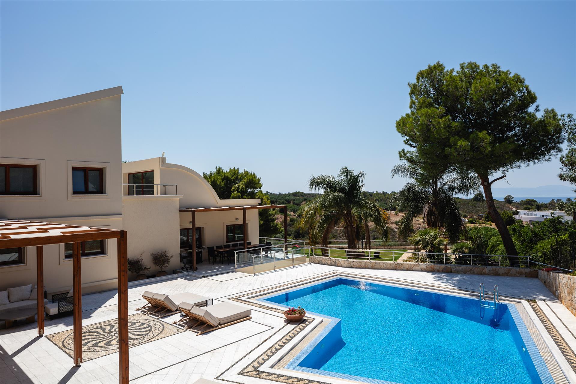 Eine luxuriöse Doppelvilla mit Pool und Meerblick auf der Halbinsel Akrotiri, Chania, Kreta