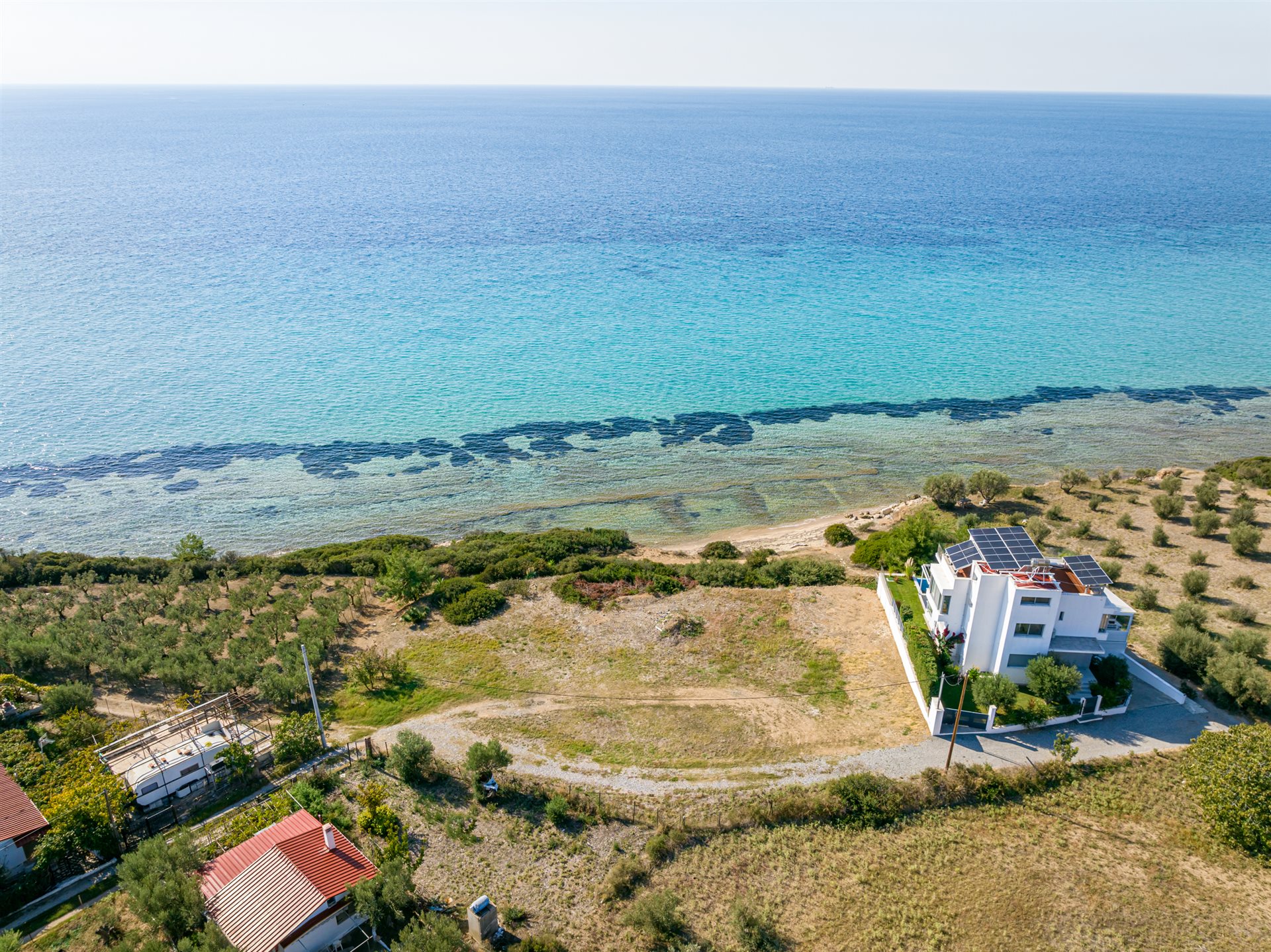Strandgrundstück in Chalkidiki, Griechenland – Private Bucht & Panoramablick aufs Meer