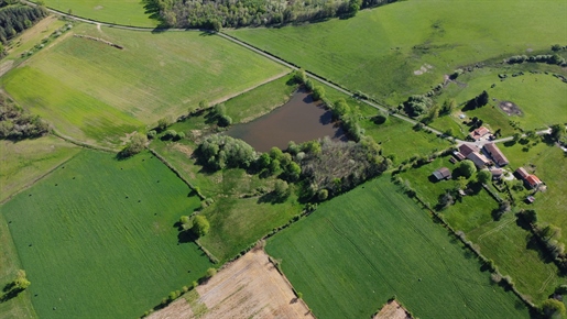 Property with pond and barns on 4 ha