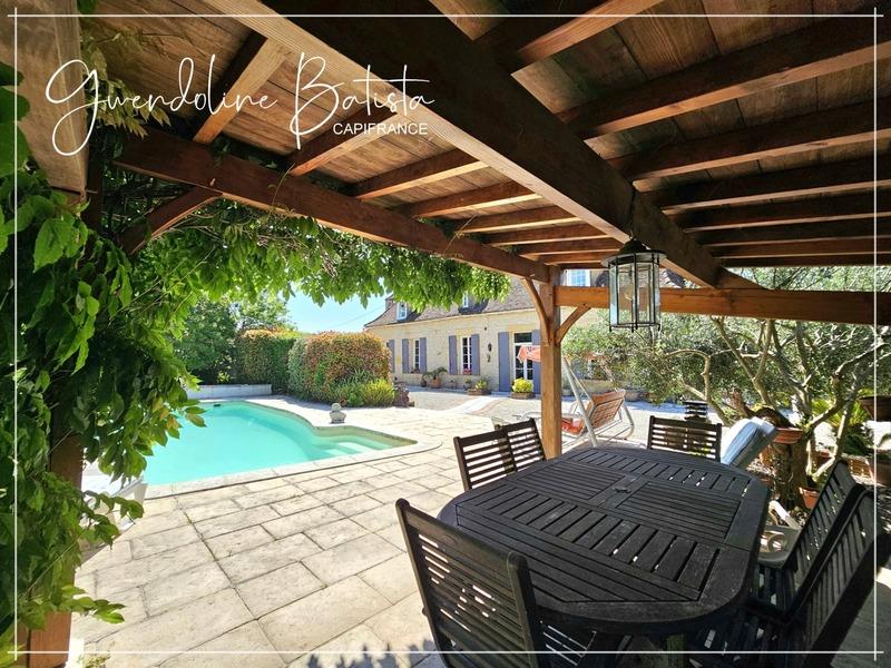 Charming stone property with gîte, swimming pool and wooded park - Lamonzie Saint Martin (24)