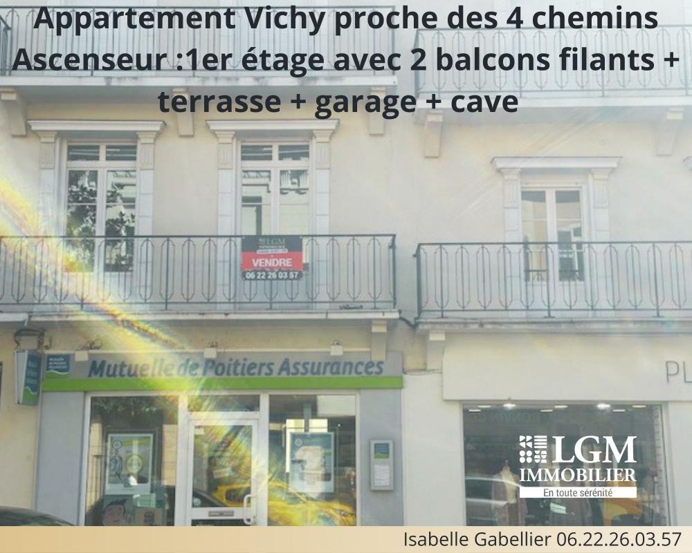 Vichy centre, quartier prisé, appartement de 126m2 4 pièces, dans une résidence privée sécurisée