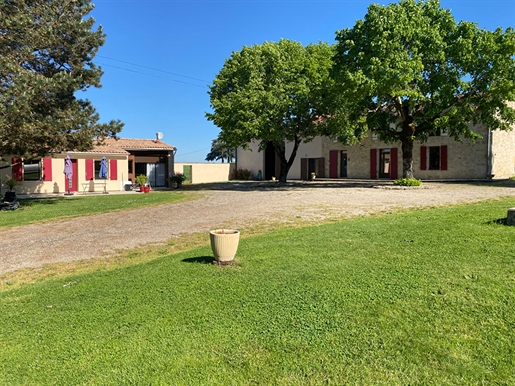 Two-House property with outbuildings and swimming pool