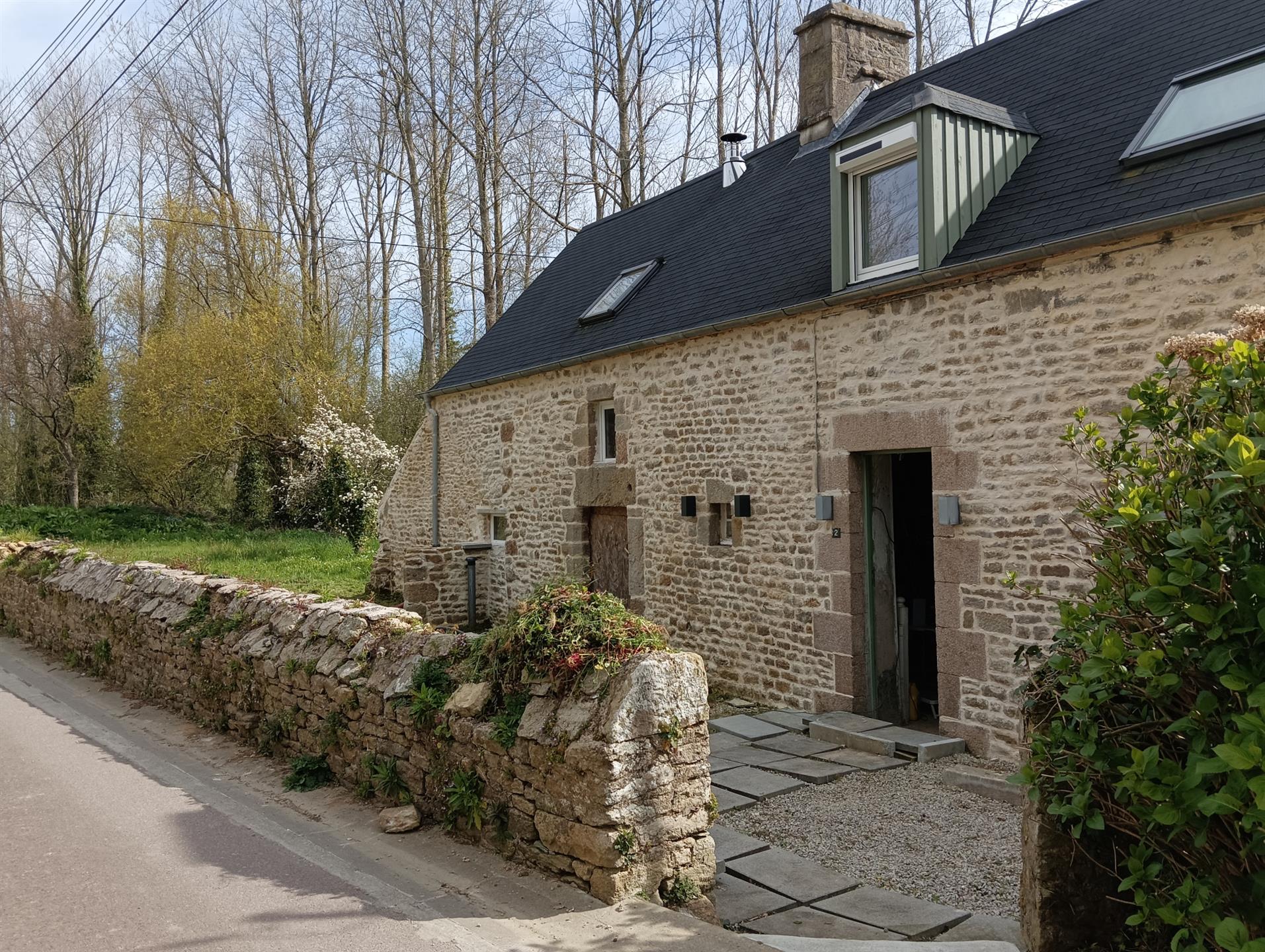 Pretty stone house under renovation