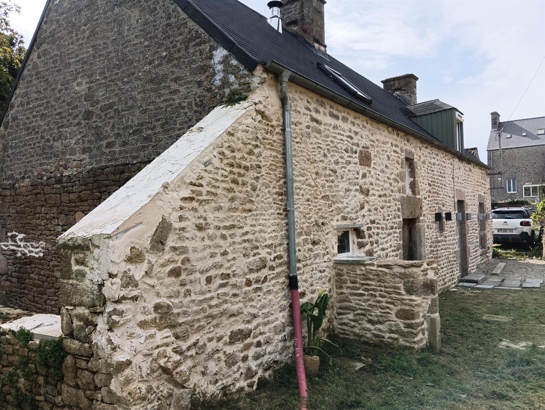 Pretty stone house under renovation