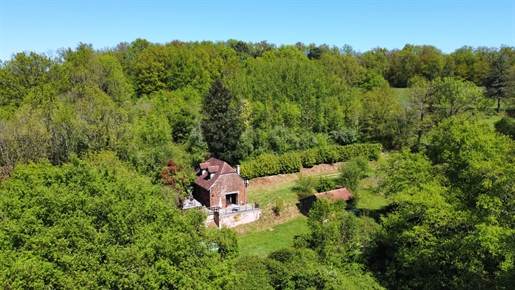Gerenoveerd huis van 70m2 in de Dordogne, zeer rustig gelegen met mooi uitzicht op 4000m2 grond