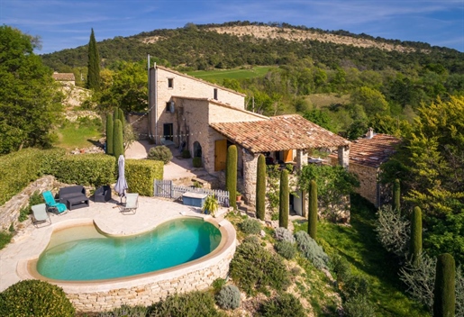Stone house with pool and garden