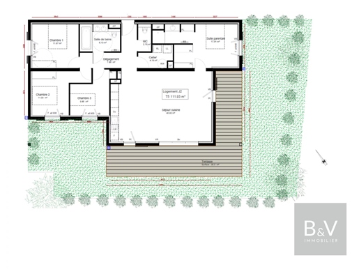 Appartement 5 pièces de 112 m² avec jardin privatif