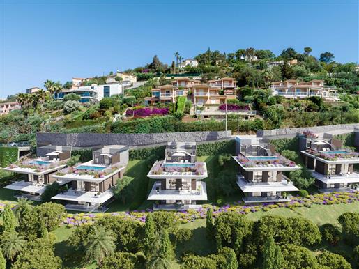Villa met 3 slaapkamers, zwembad op het dak en uitzicht op zee in Mandelieu La Napoule