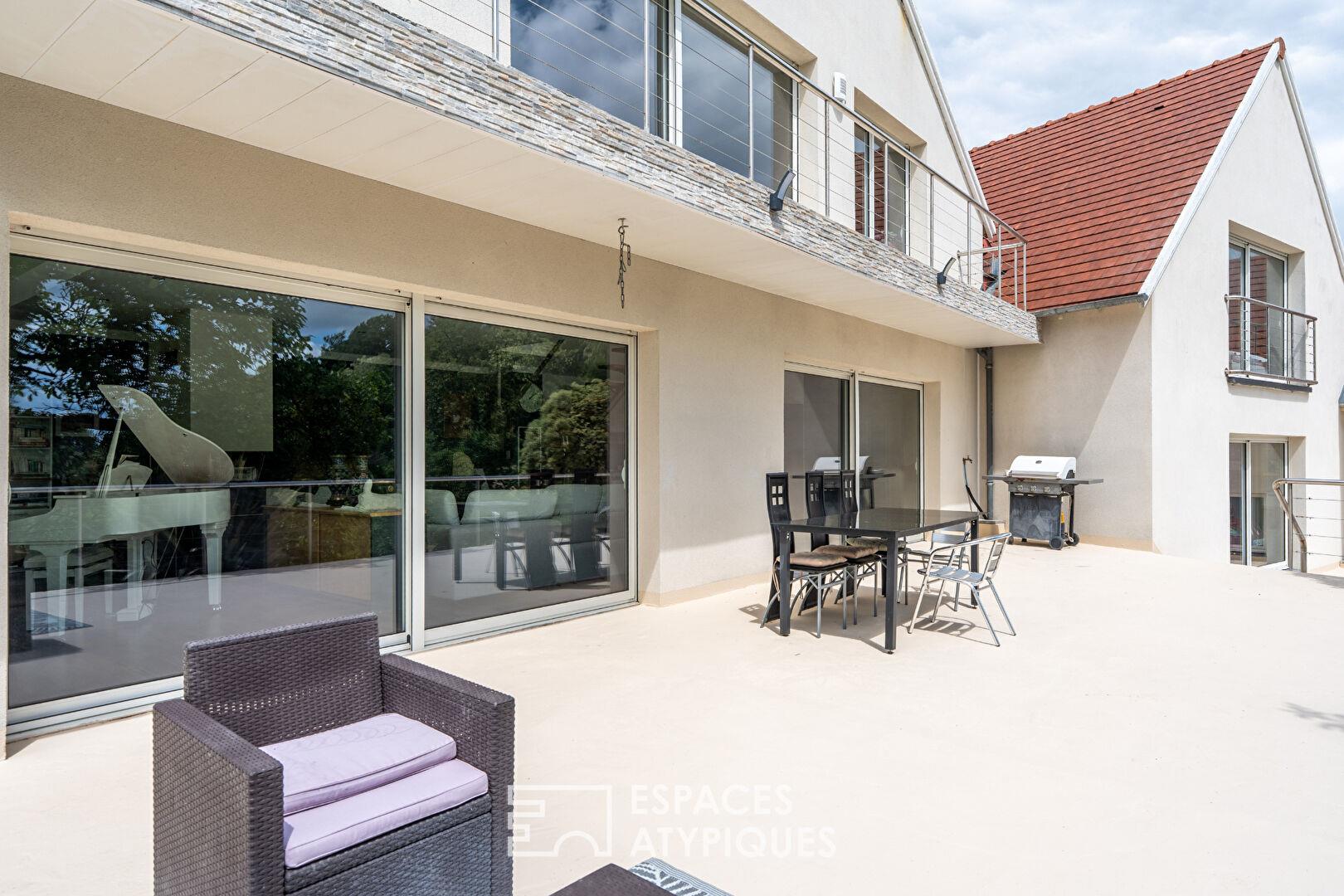 Maison contemporaine avec studios indépendants et panorama exceptionnel à Langeais